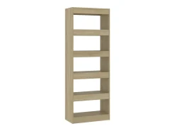 Estantería/divisor madera ingeniería roble Sonoma 60x30x166 cm