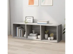 Estantería/mueble de TV contrachapada gris Sonoma 36x30x114 cm