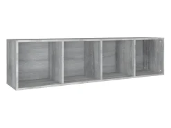 Estantería/mueble de TV contrachapada gris Sonoma 36x30x143 cm