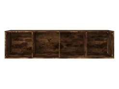 Estantería/mueble de TV contrachapada roble ahumado 36x30x143cm