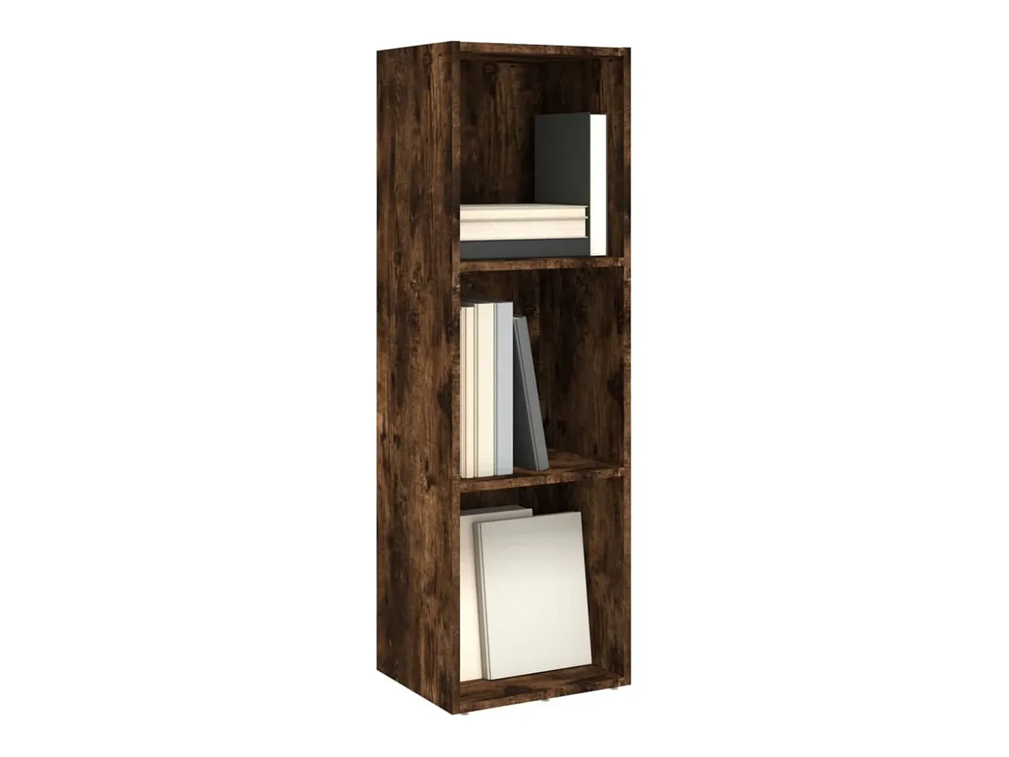 Estantería/mueble de TV madera roble ahumado 36x30x114 cm