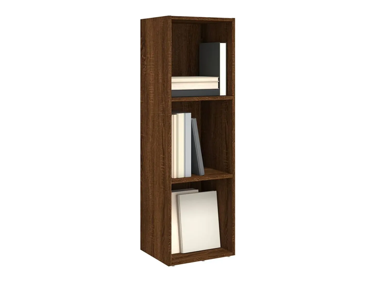 Estantería/mueble TV contrachapada roble marrón 36x30x114 cm