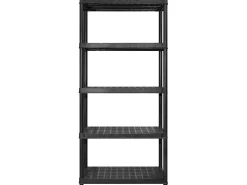 Estanterías almacenaje 5 niveles plástico negro 183x45,7x185cm ES765349
