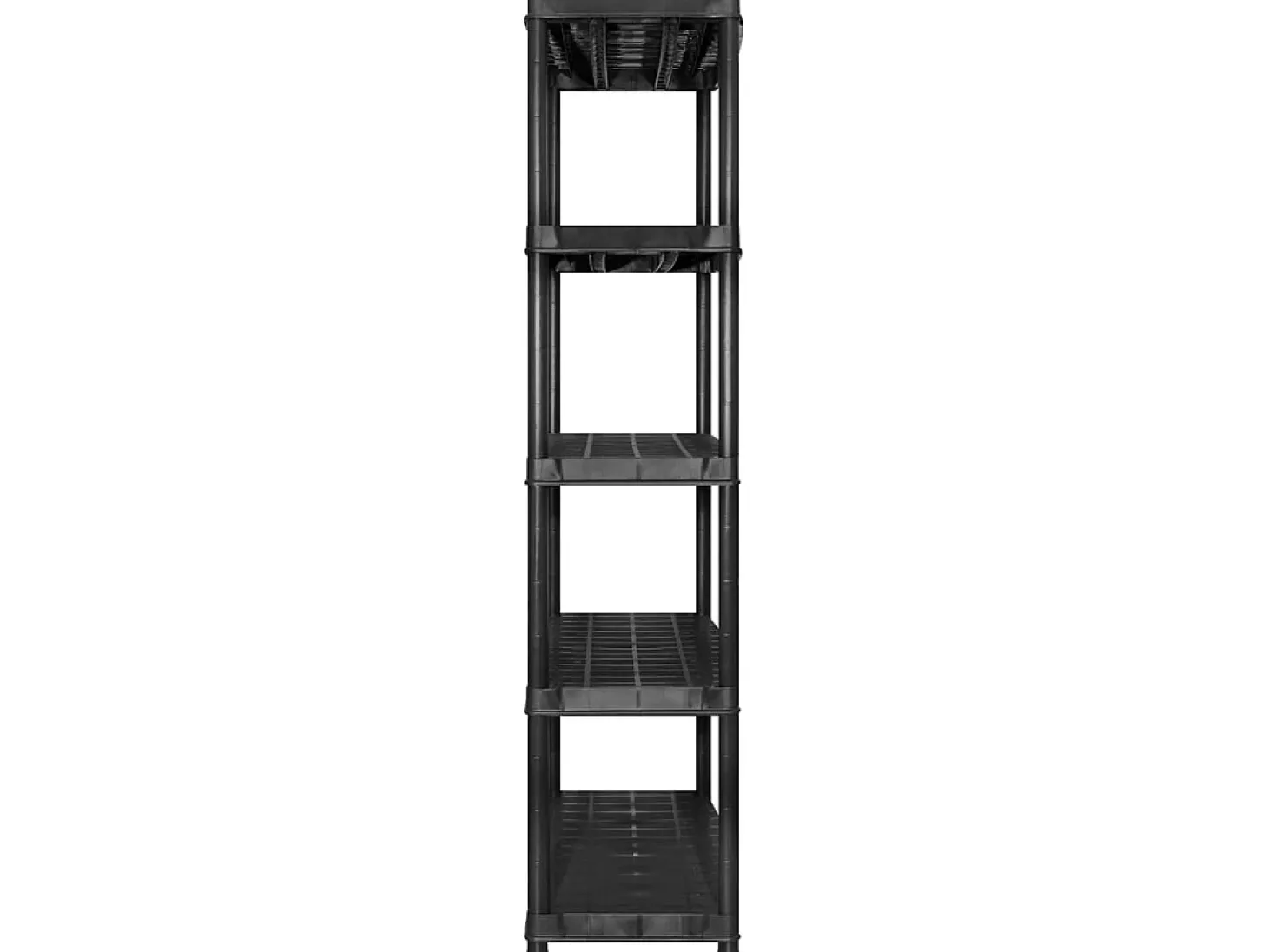 Estanterías de almacenaje 5 niveles plástico negro 170x40x185cm ES596927