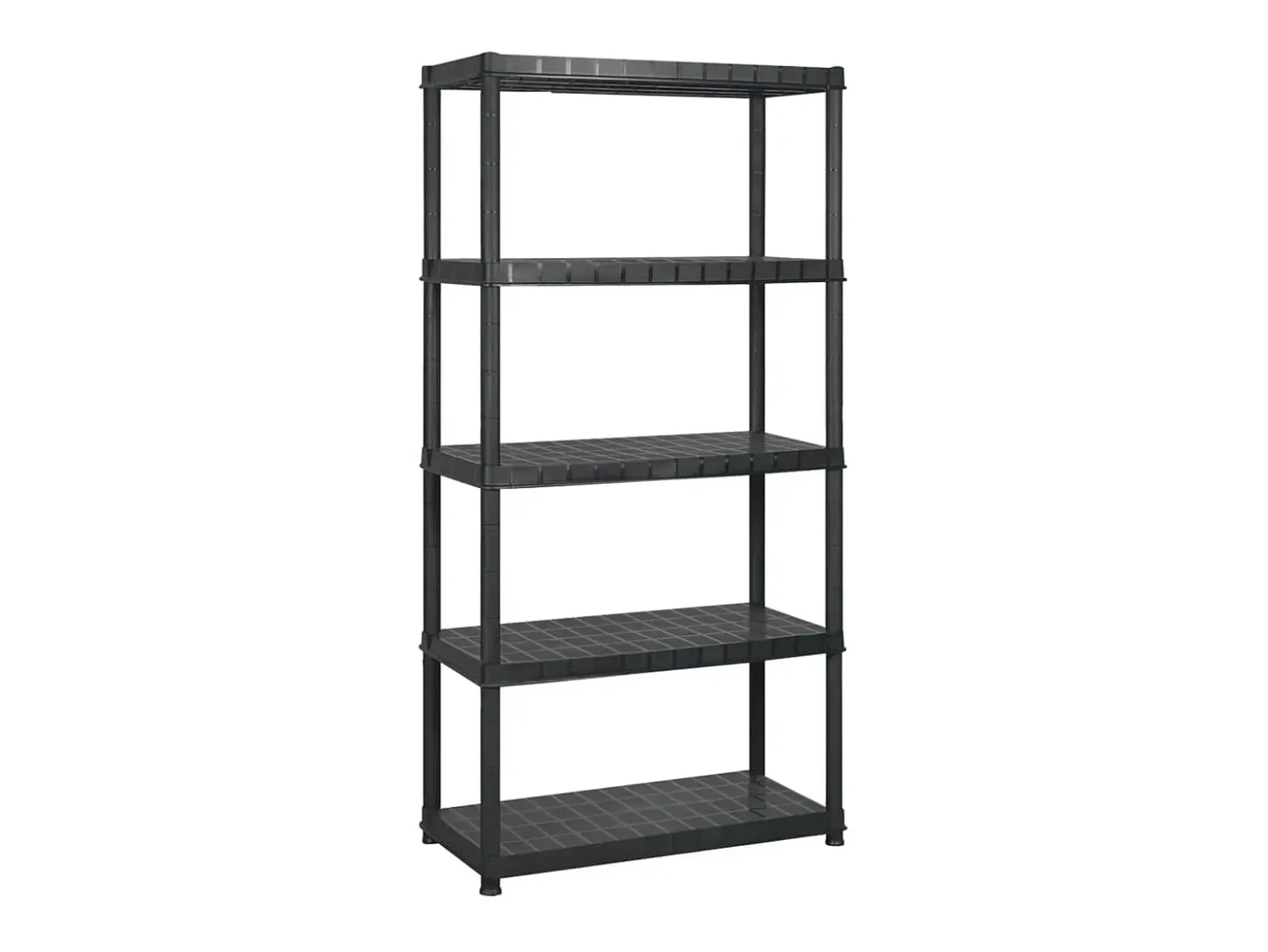 Estanterías de almacenaje 5 niveles plástico negro 170x40x185cm ES596927