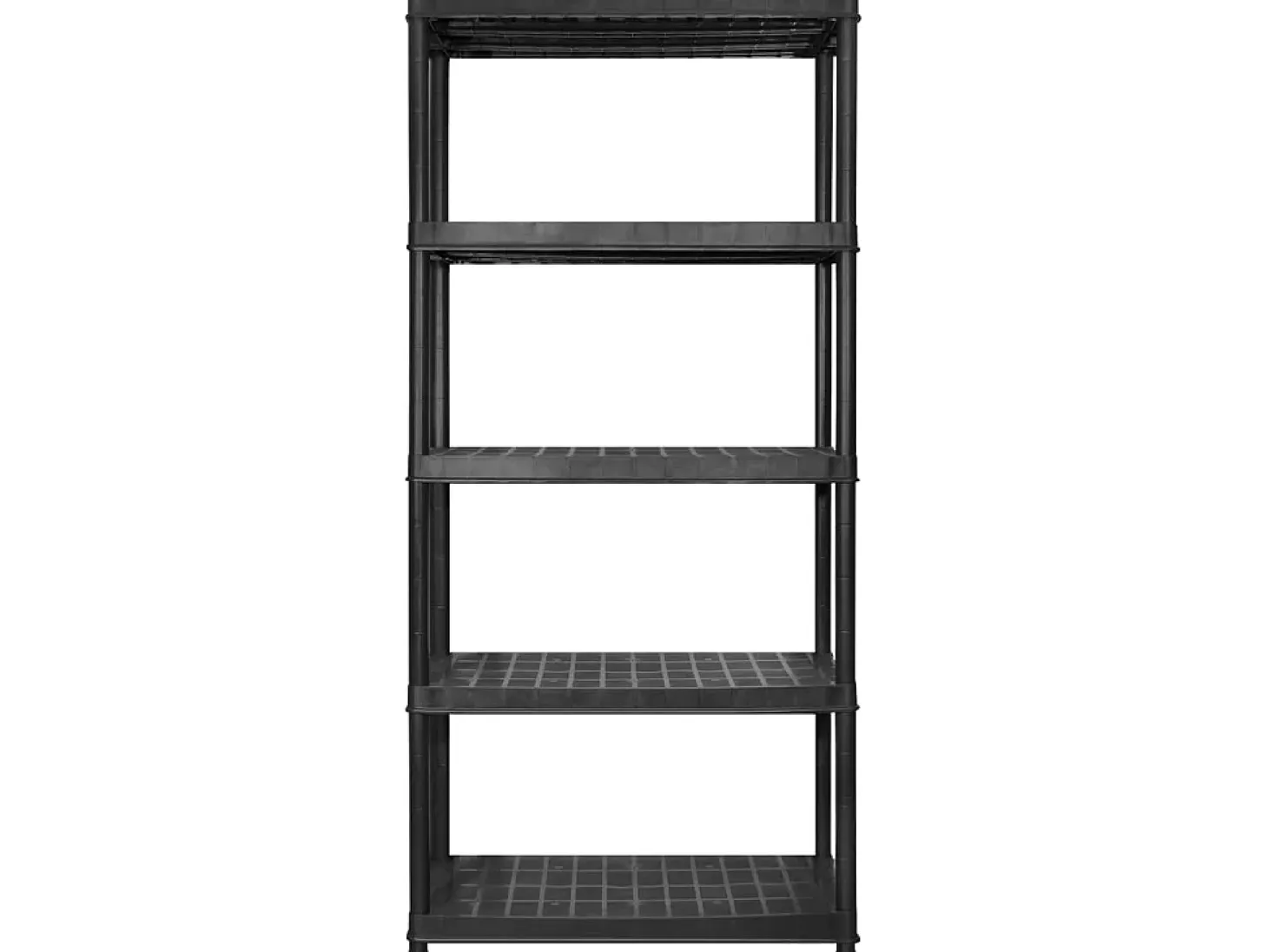 Estanterías de almacenaje 5 niveles plástico negro 170x40x185cm ES596927