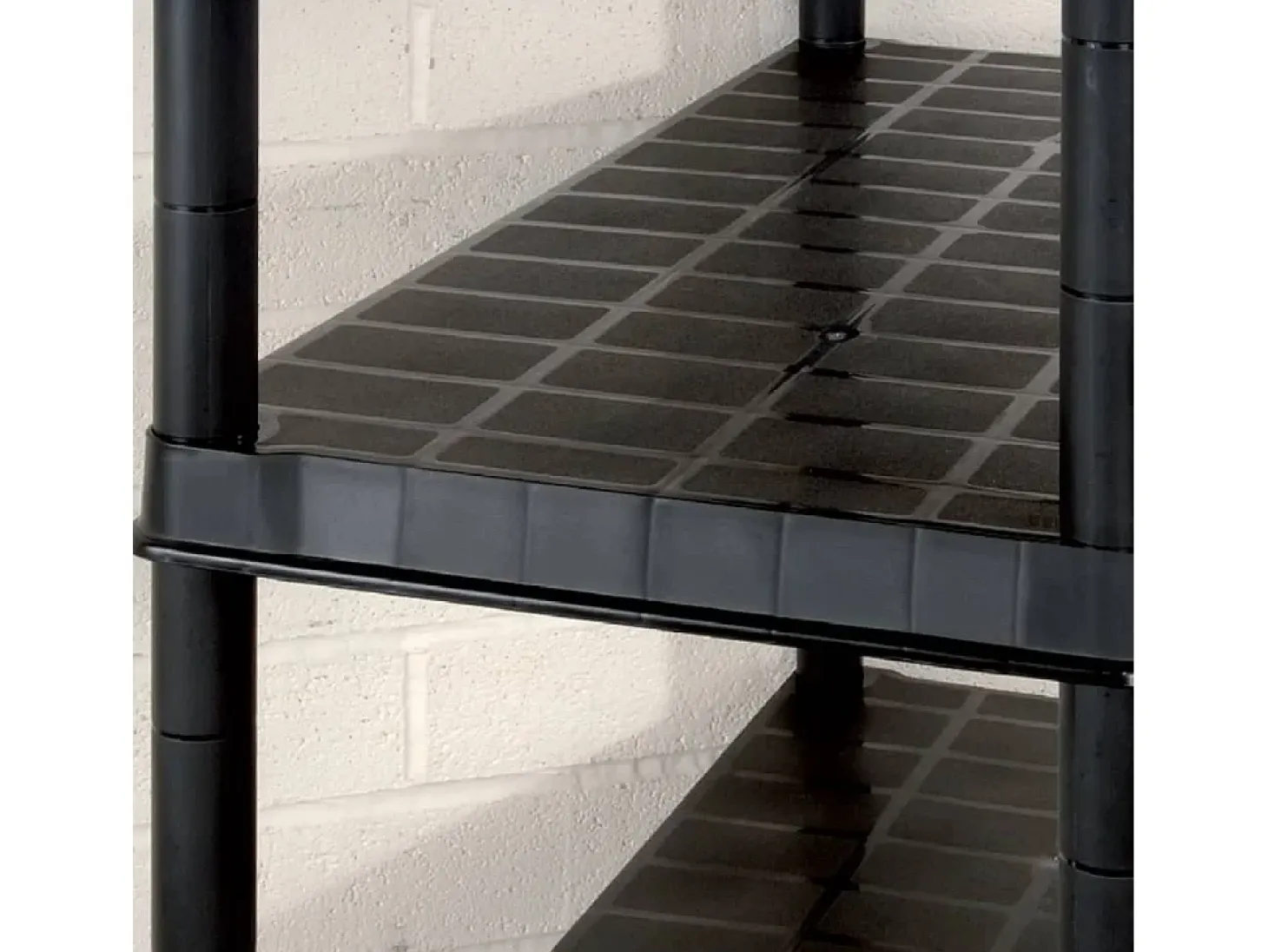 Estanterías de almacenaje 5 niveles plástico negro 170x40x185cm ES596927