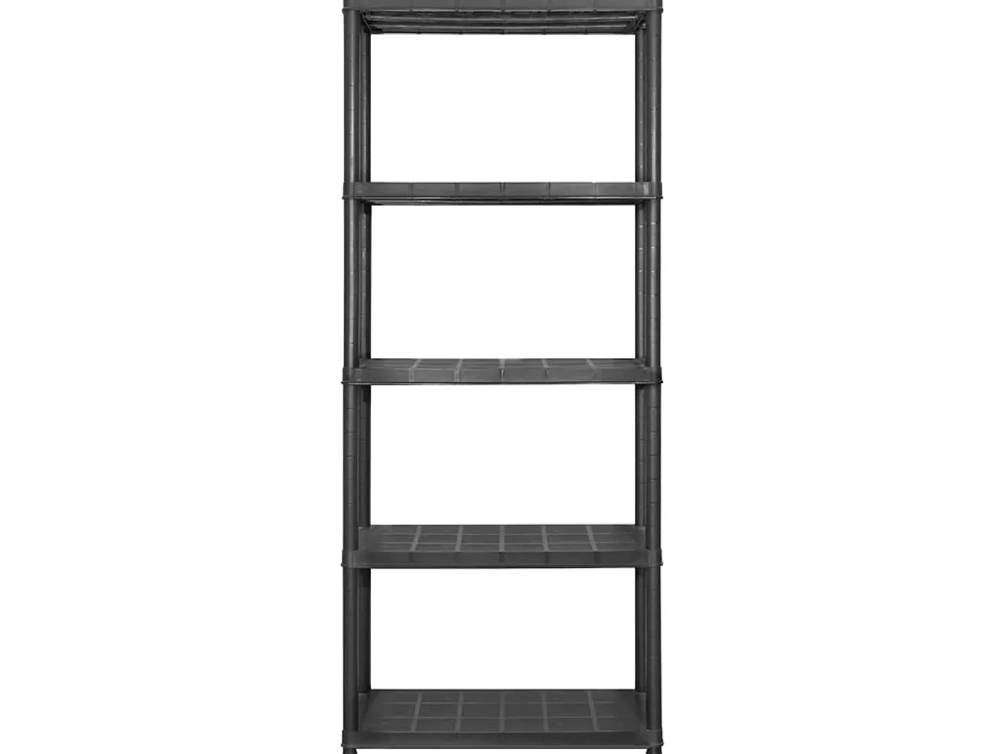 Estanterías de almacenaje 5 niveles plástico negro 213x38x170cm ES748353