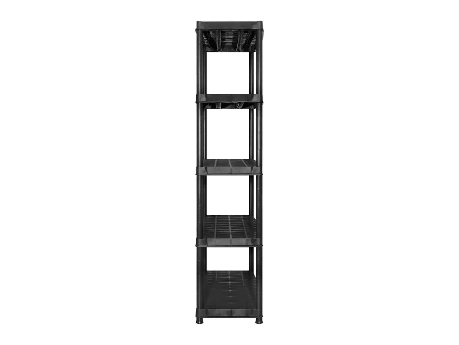 Estanterías de almacenaje 5 niveles plástico negro 340x40x185cm ES817157