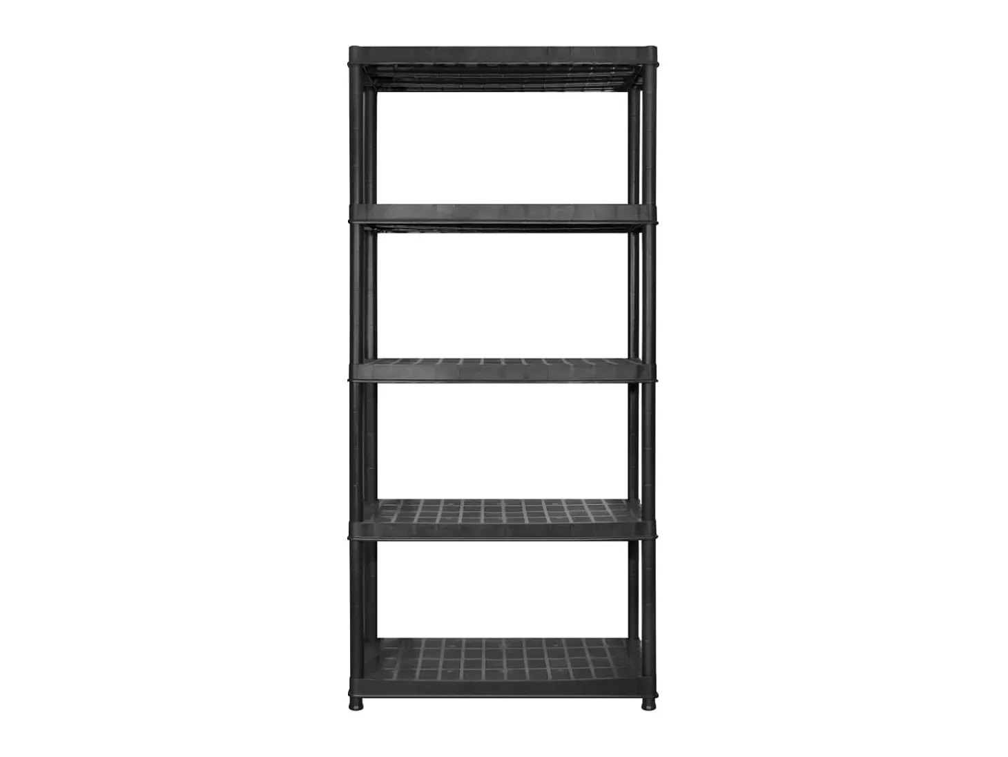 Estanterías de almacenaje 5 niveles plástico negro 340x40x185cm ES817157