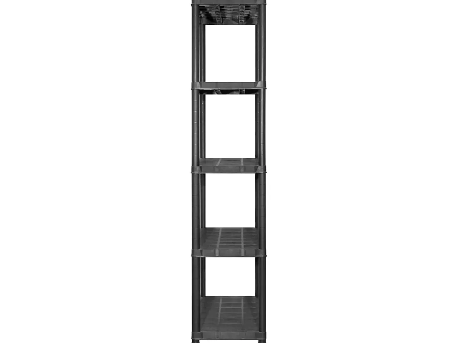 Estanterías de almacenaje 5 niveles plástico negro 284x38x170cm ES981664