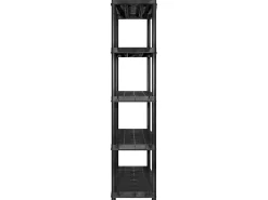 Estanterías de almacenaje 5 niveles plástico negro 255x40x185cm ES576440
