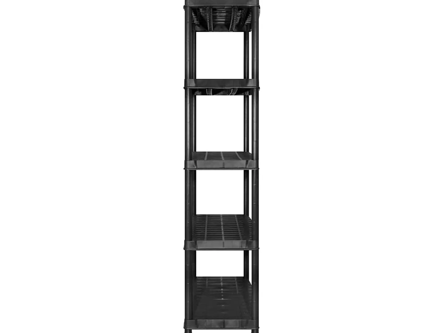 Estanterías de almacenaje 5 niveles plástico negro 255x40x185cm ES576440