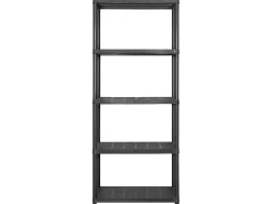 Estanterías de almacenaje 5 niveles plástico negro 142x38x170cm ES927365