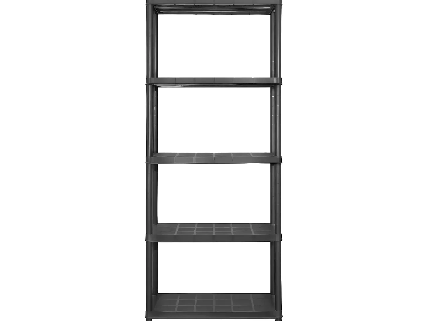Estanterías de almacenaje 5 niveles plástico negro 142x38x170cm ES927365