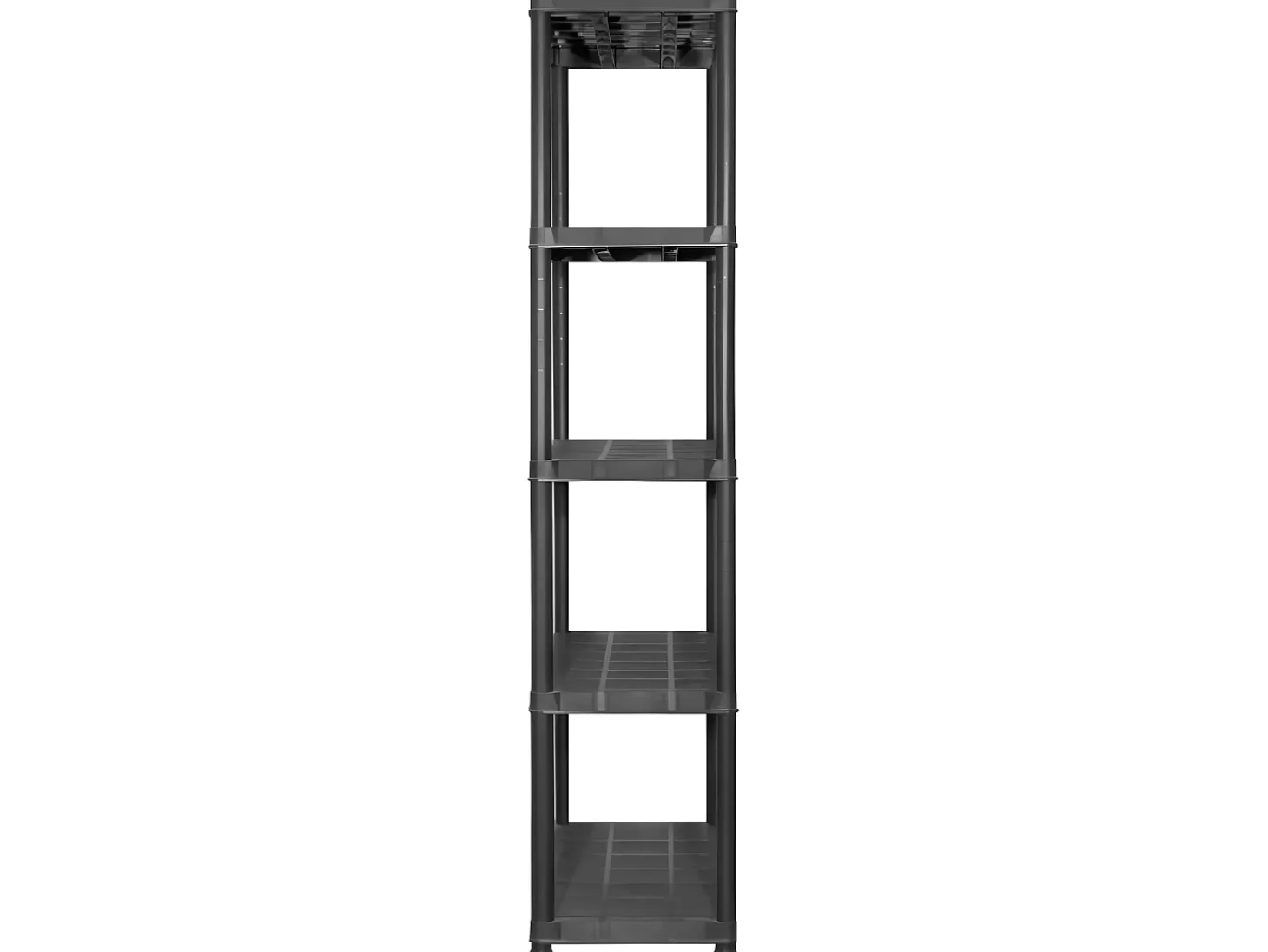 Estanterías de almacenaje 5 niveles plástico negro 142x38x170cm ES927365