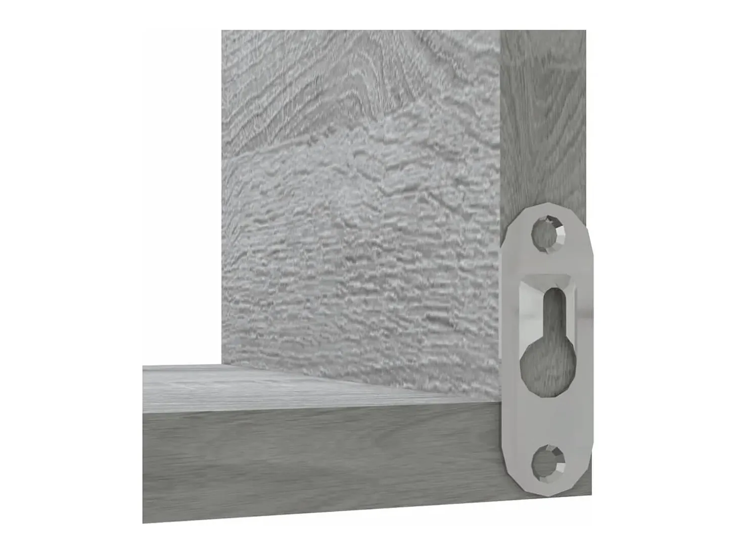 Estanterías de esquina de pared 2 uds gris Sonoma 40x40x50 cm
