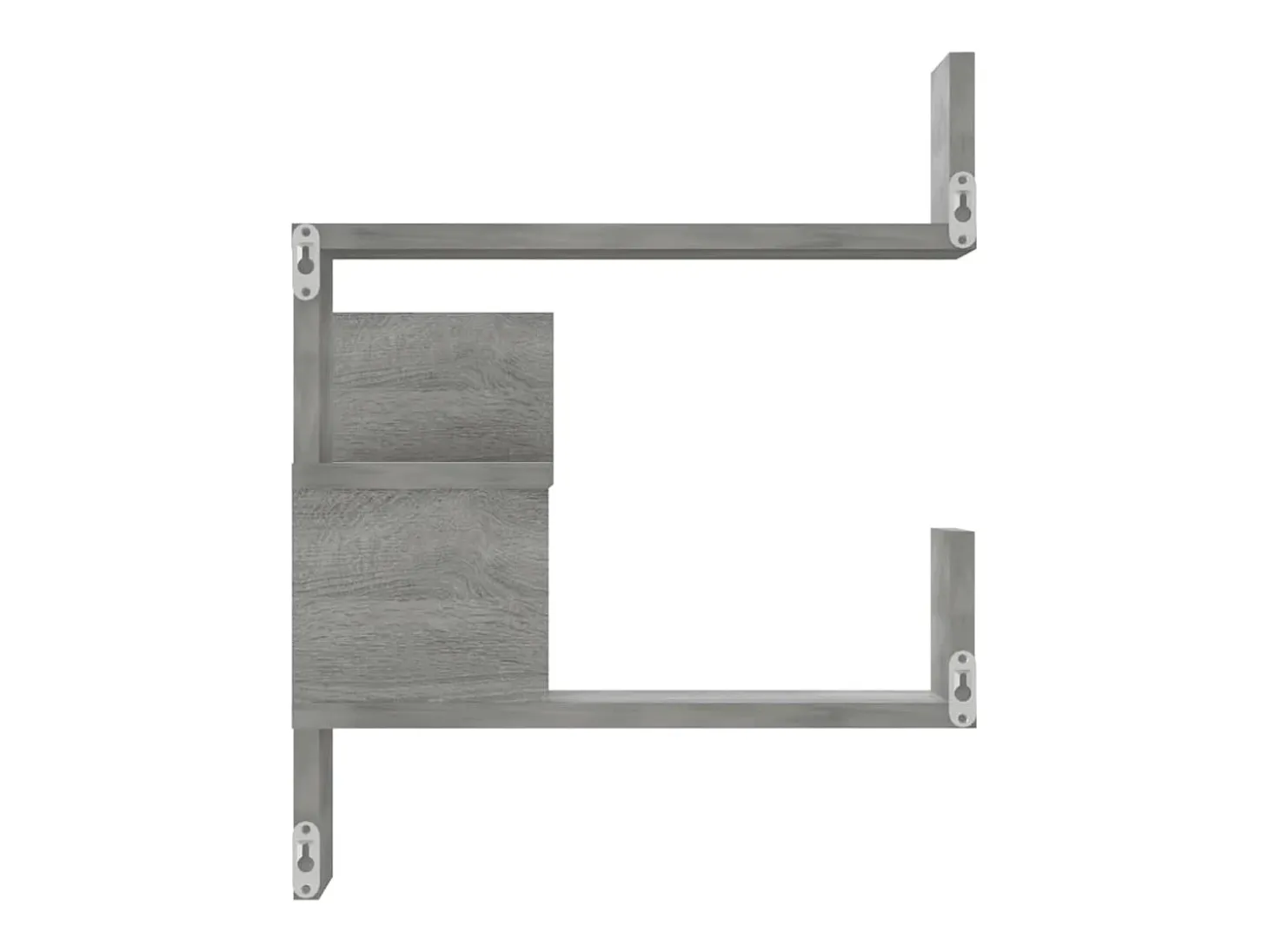 Estanterías de esquina de pared 2 uds gris Sonoma 40x40x50 cm