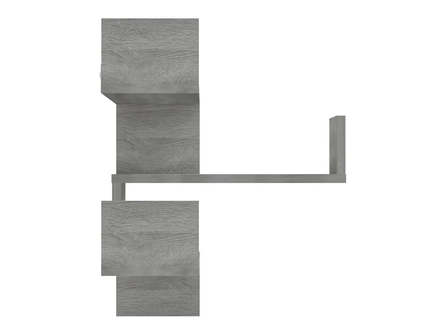 Estanterías de esquina de pared 2 uds gris Sonoma 40x40x50 cm