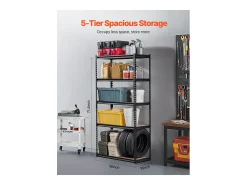 Estanterías Metálicas para Garaje SucceBuy Estantes de Almacenamiento de 41 cm de Profundidad x 91 cm de Ancho x 181 cm de Alto, Estantería de Garaje de 5 Niveles