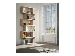 Estanteria alta Canton en roble canadian 192 cm(alto)80 cm(ancho)25 cm(fondo) .
