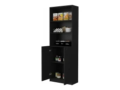 Estanteria Home en melamina con gabinete inferior y 3 estantes exteriores , 180.59 cm X 62.78 cm X 29.89 cm , Negro