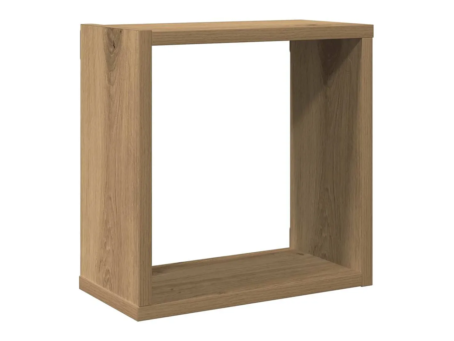 Estantes cúbicos de pared de 6 piezas, roble hecho a mano, madera de ingeniería