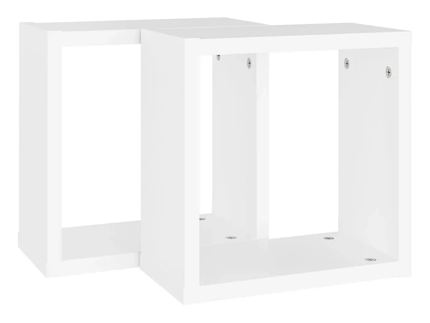 Estantes cubo de pared 2 unidades blanco 30x15x30 cm ES32053