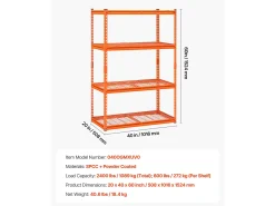 Estantes de Almacenamiento SucceBuy, Estante de Garaje Ajustable en 4 Niveles, Robusto 1089kg