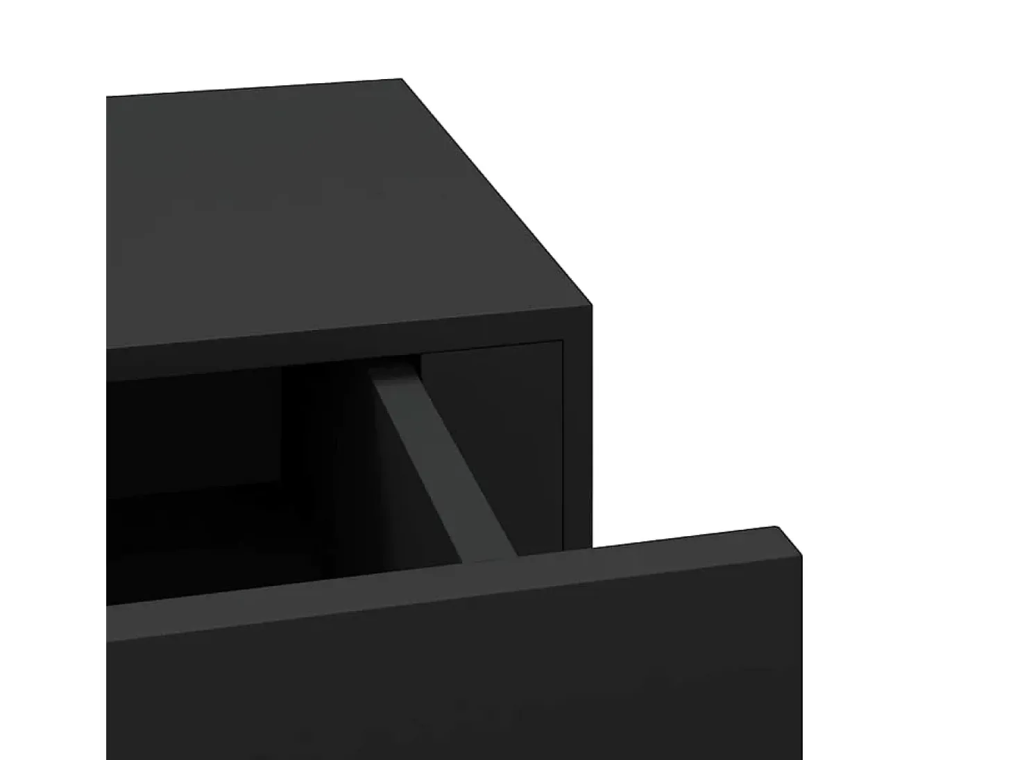 Estantes de cajón de pared 2 uds Negro 60x23,5x10 cm MDF