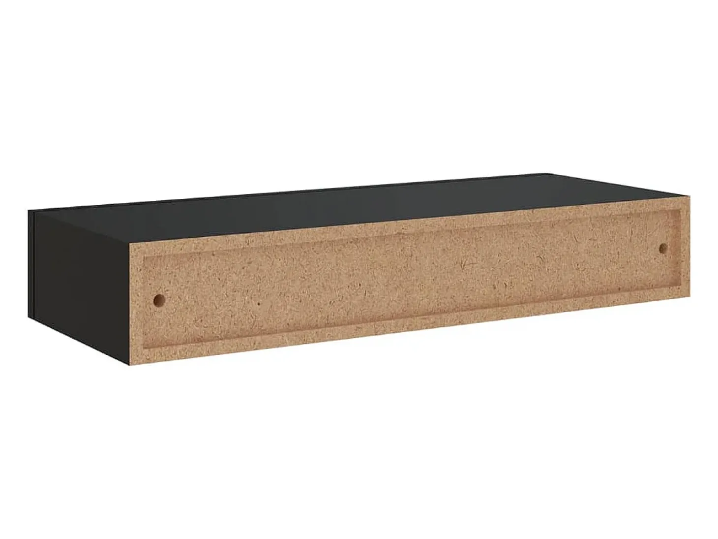 Estantes de cajón de pared 2 uds Negro 60x23,5x10 cm MDF
