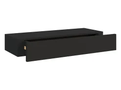 Estantes de cajón de pared 2 uds Negro 60x23,5x10 cm MDF