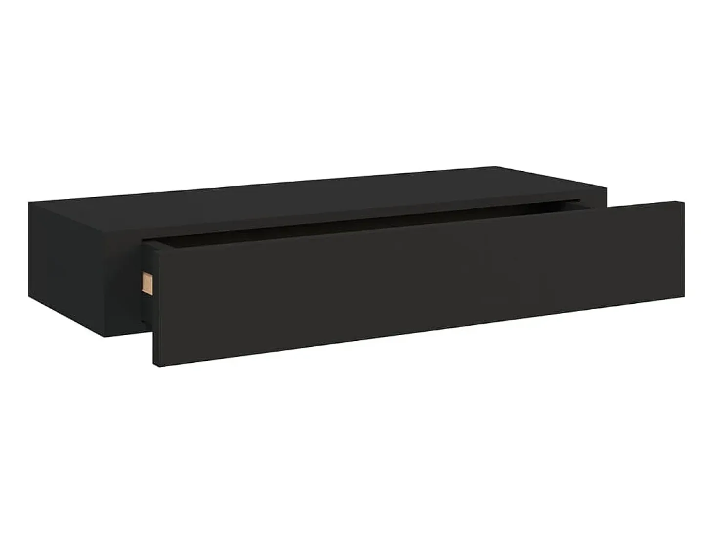 Estantes de cajón de pared 2 uds Negro 60x23,5x10 cm MDF