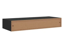 Estantes de cajón de pared 2 uds Negro 60x23,5x10 cm MDF