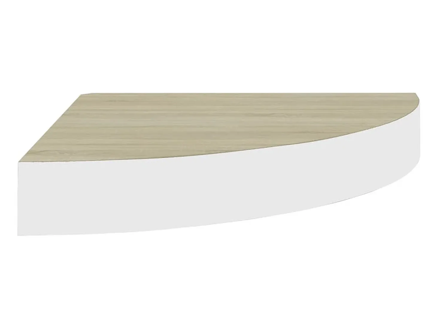 Estantes de esquina de pared 2 piezas Roble y blanco 35x35x3,8 cm MDF