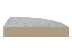 Estantes de esquina de pared 4 piezas Gris hormigón 35x35x3,8 cm MDF