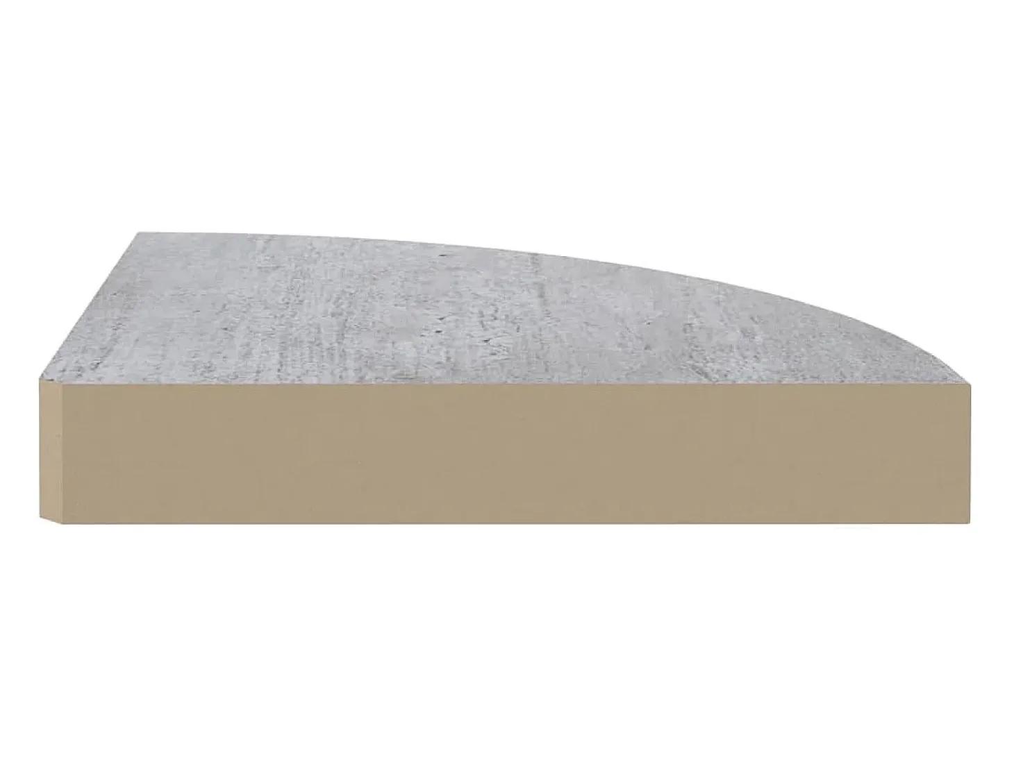 Estantes de esquina de pared 2 piezas Gris hormigón 25x25x3,8 cm MDF