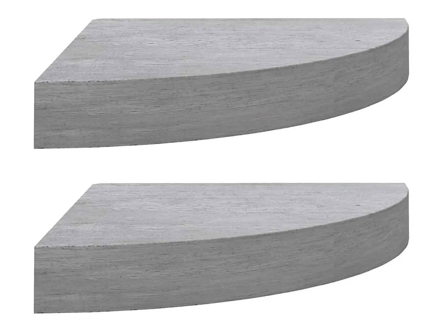 Estantes de esquina de pared 2 piezas Gris hormigón 25x25x3,8 cm MDF
