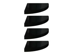 Estantes de esquina flotantes 4 piezas Negro brillante 35x35x3,8cm MDF