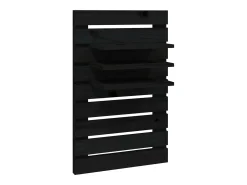 estantes de noche de pared de madera maciza de pino negro