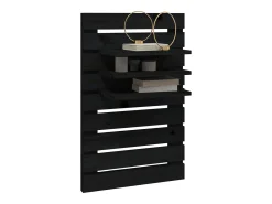estantes de noche de pared de madera maciza de pino negro