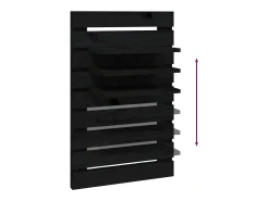 estantes de noche de pared de madera maciza de pino negro