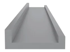 Estantes de pared 4 piezas Gris 60x9x3 cm