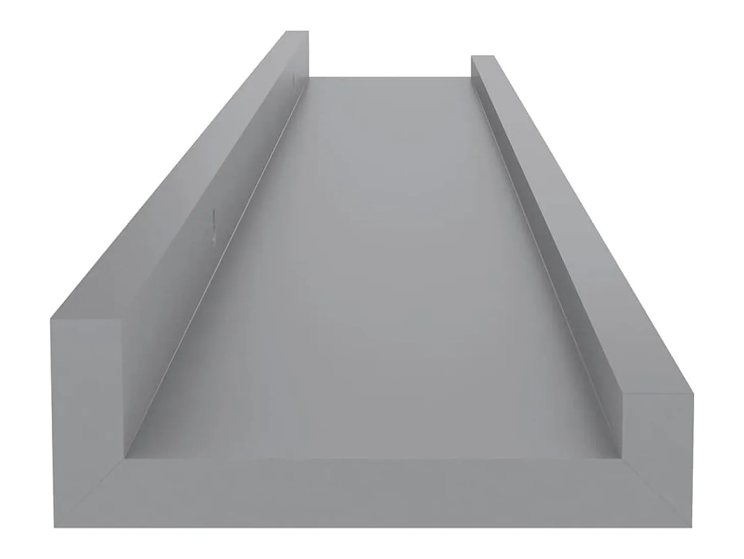 Estantes de pared 4 piezas Gris 60x9x3 cm