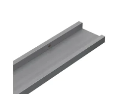 Estantes de pared 4 piezas Gris 60x9x3 cm