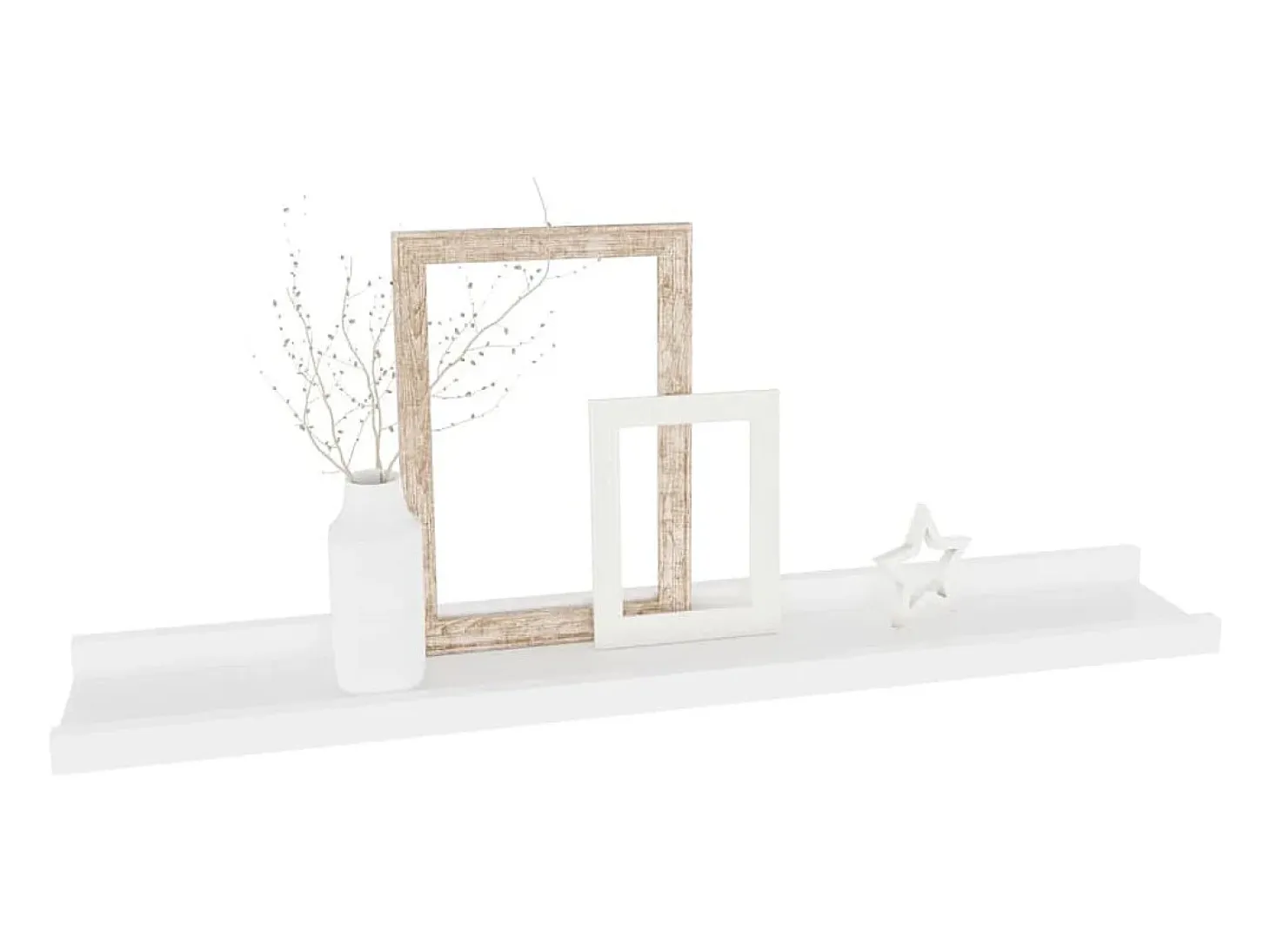 Estantes de pared 4 piezas Blanco 60x9x3 cm