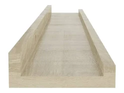 Estantes de pared 4 piezas roble sonoma 60x9x3 cm