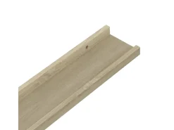 Estantes de pared 4 piezas roble sonoma 60x9x3 cm