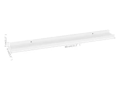 Estantes de pared 4 piezas Blanco 80x9x3 cm