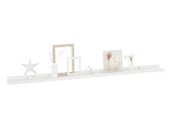 Estantes de pared 4 piezas Blanco brillo 115x9x3 cm
